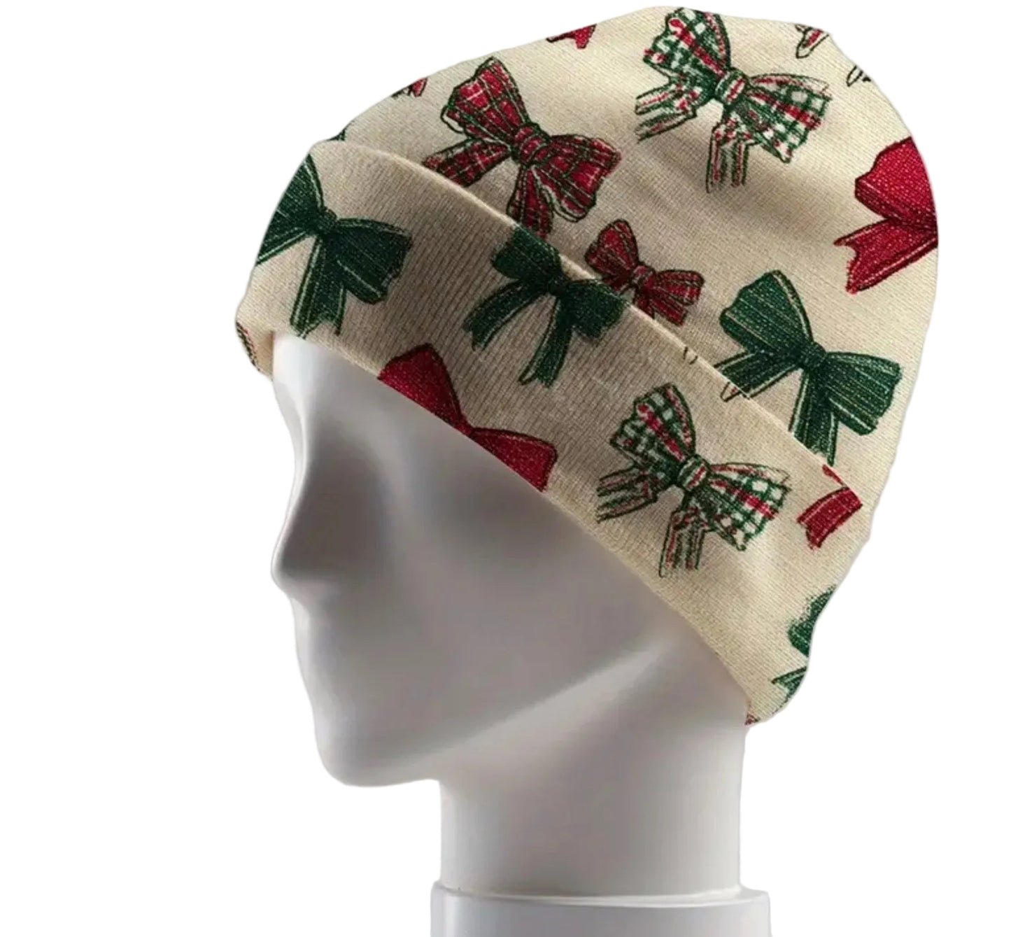 Dainty Bows Elastic Beanie