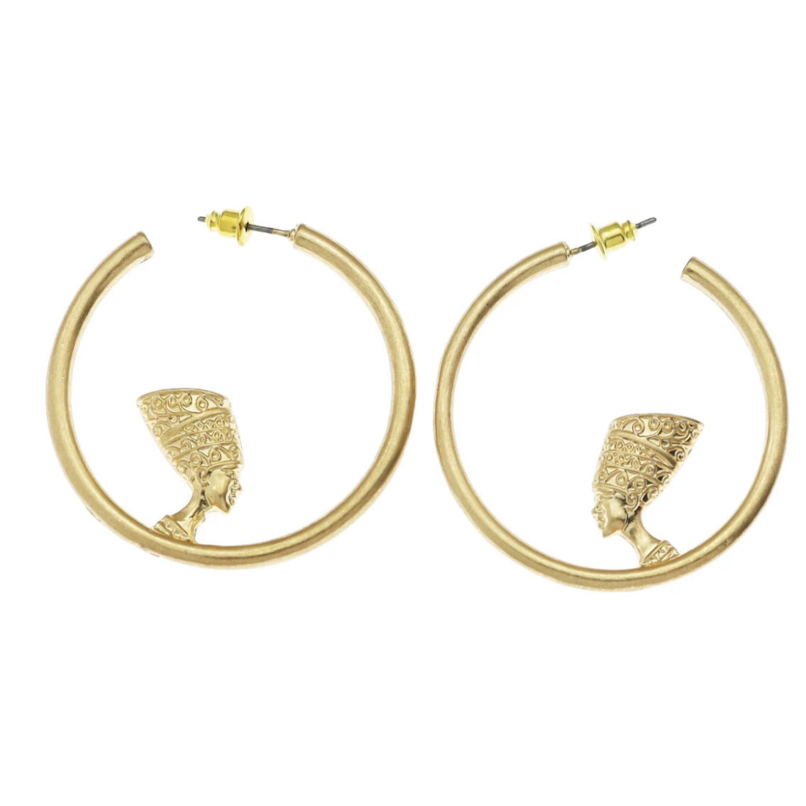 Queen Neffie Mini Golden Statement Hoops