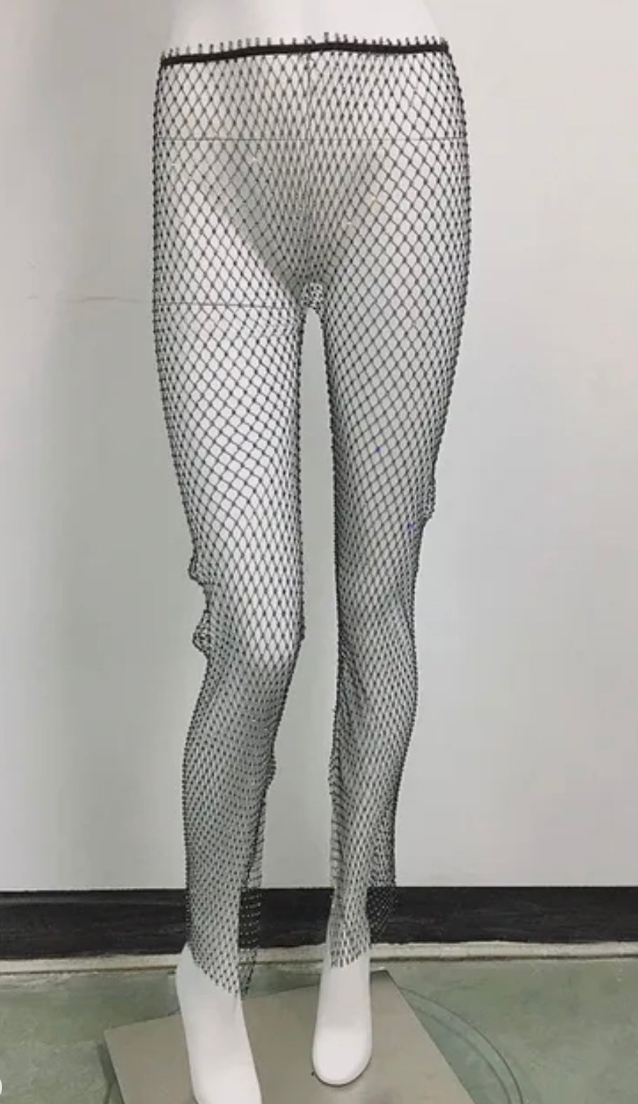 Dazzling Diamond Embellished Statement Pants