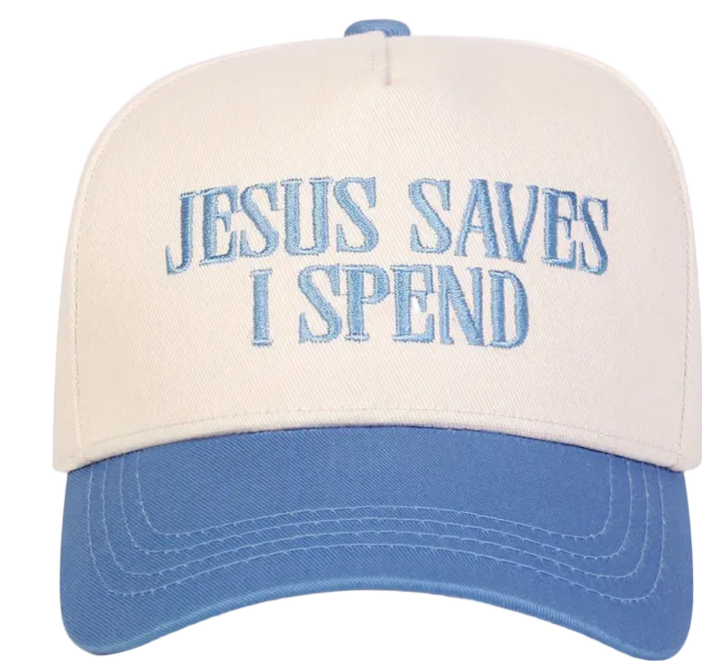 “Jesus Saves… I Spend” Trucker Hat