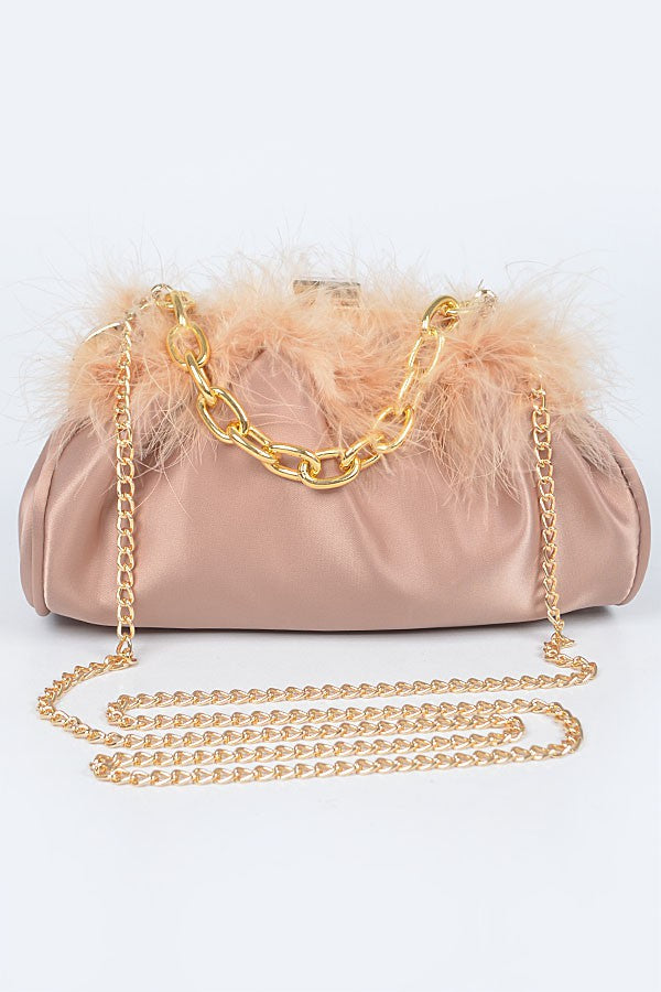 "Livie" Feather Frilly Evening Bag