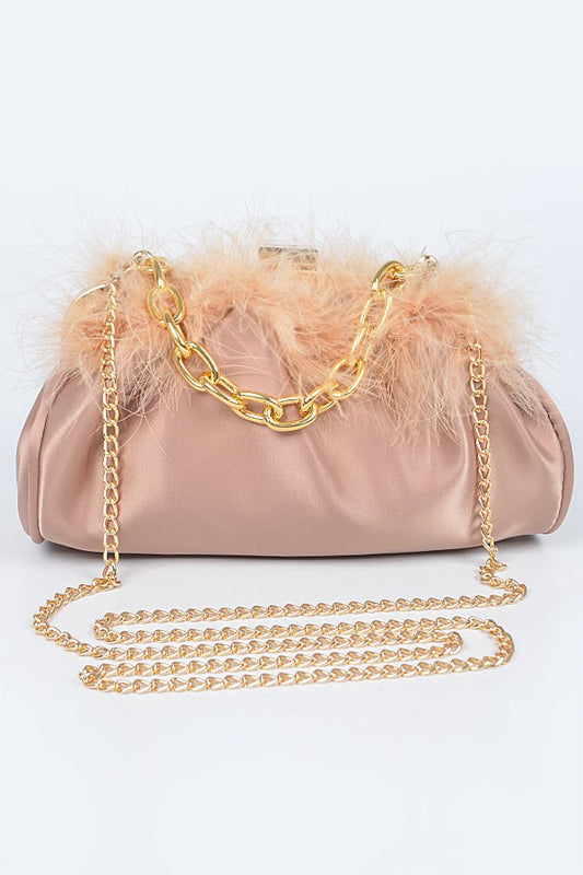 "Livie" Feather Frilly Evening Bag