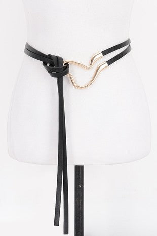 Rylee Metal Buckle Wrap Belt