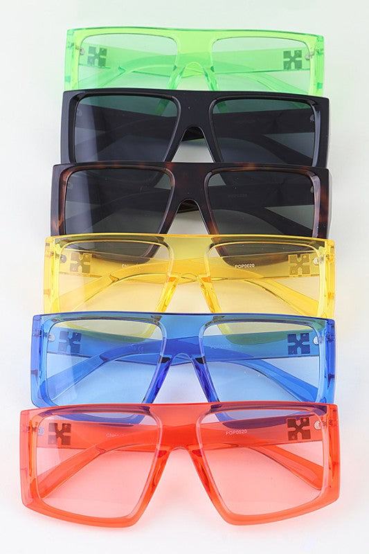 Vibrant Urgency Heart Flat Top Sunnies