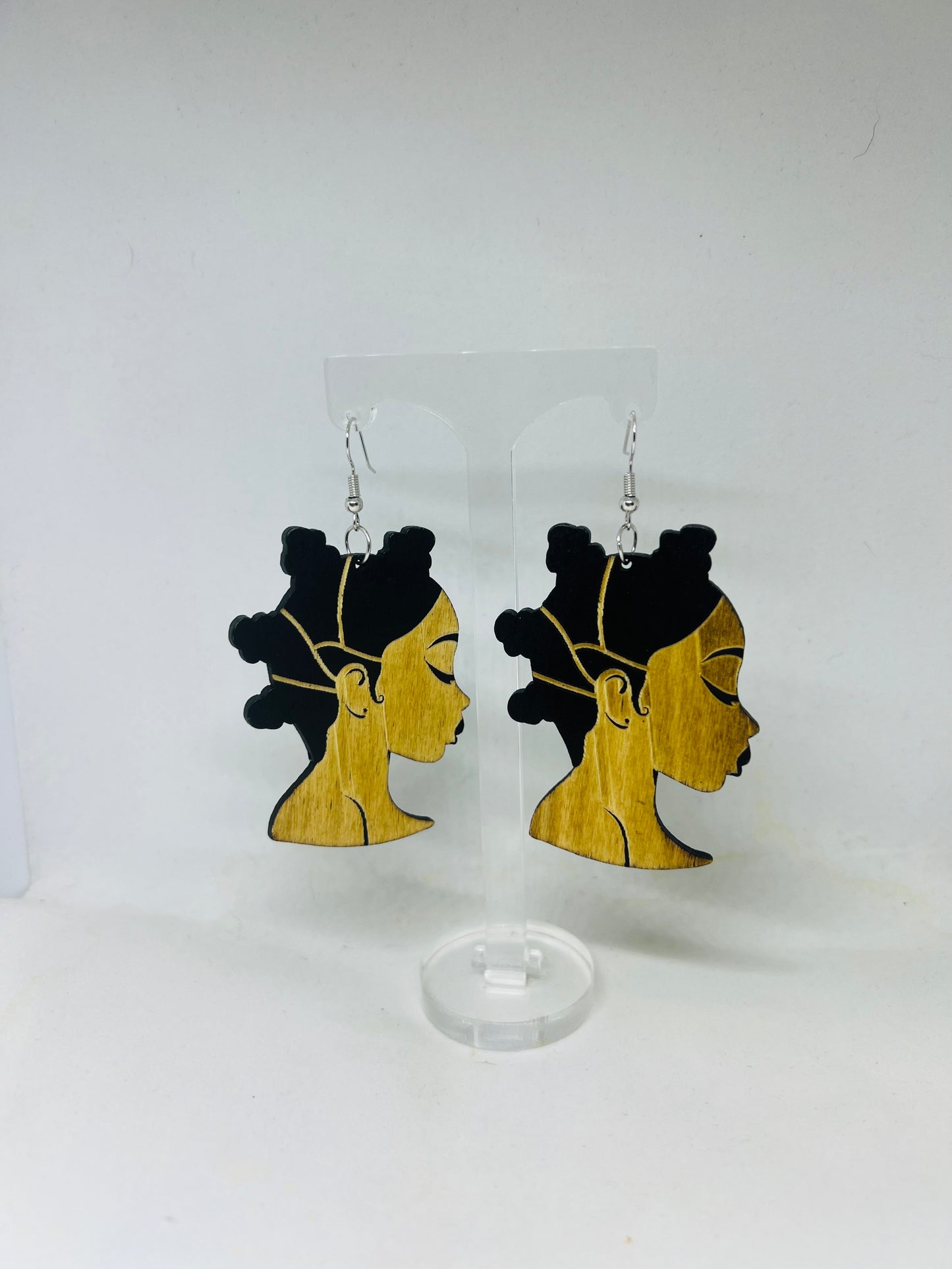 My Hair Is Beautiful... Wooden Imagery Earrings