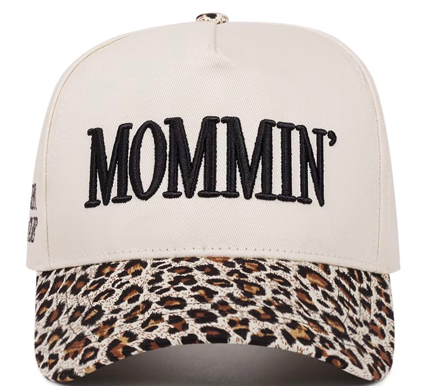 MOMMIN' Leopard Print Trucker Hat