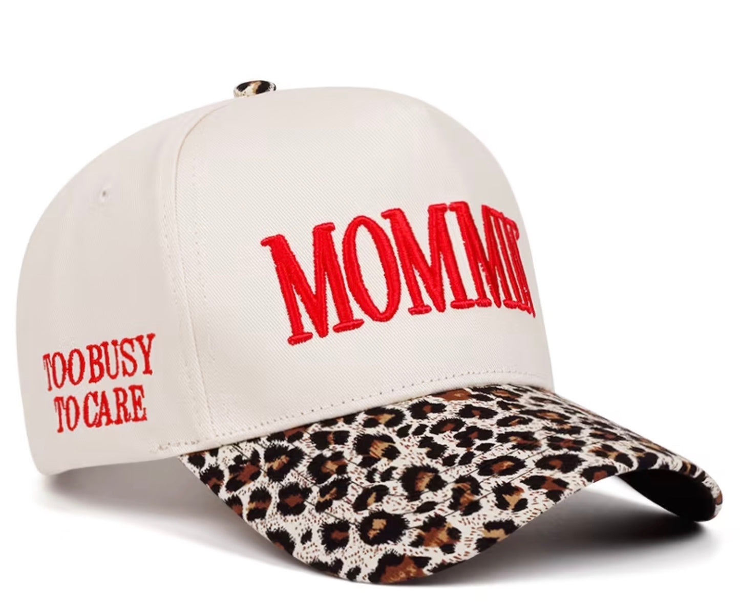 MOMMIN' Leopard Print Trucker Hat