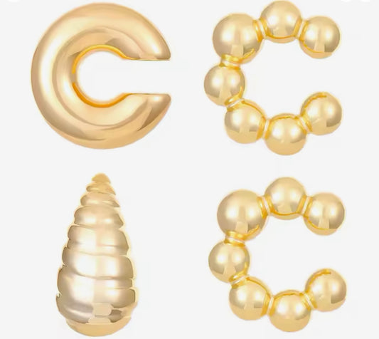 Cosmic Bliss Cluster 4 Piece Mixed Ear Cuff Set