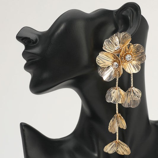 Georgette Golden Stenciled Earrings