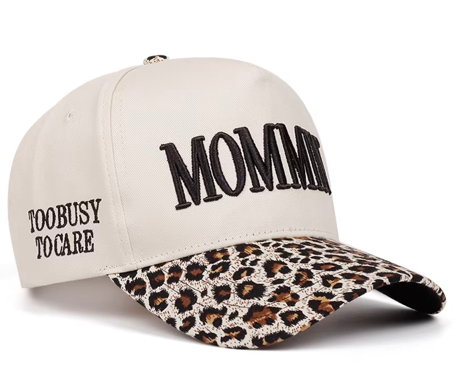 MOMMIN' Leopard Print Trucker Hat