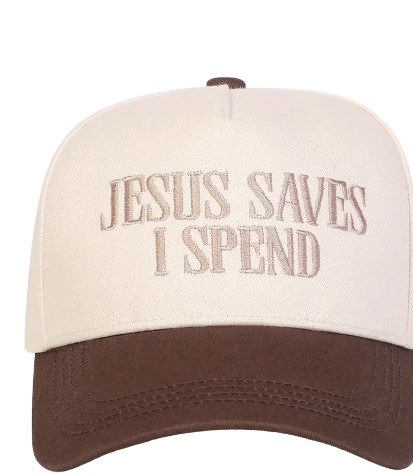 “Jesus Saves… I Spend” Trucker Hat
