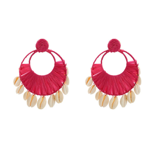 Imani Cowrie Shell Statement Earrings