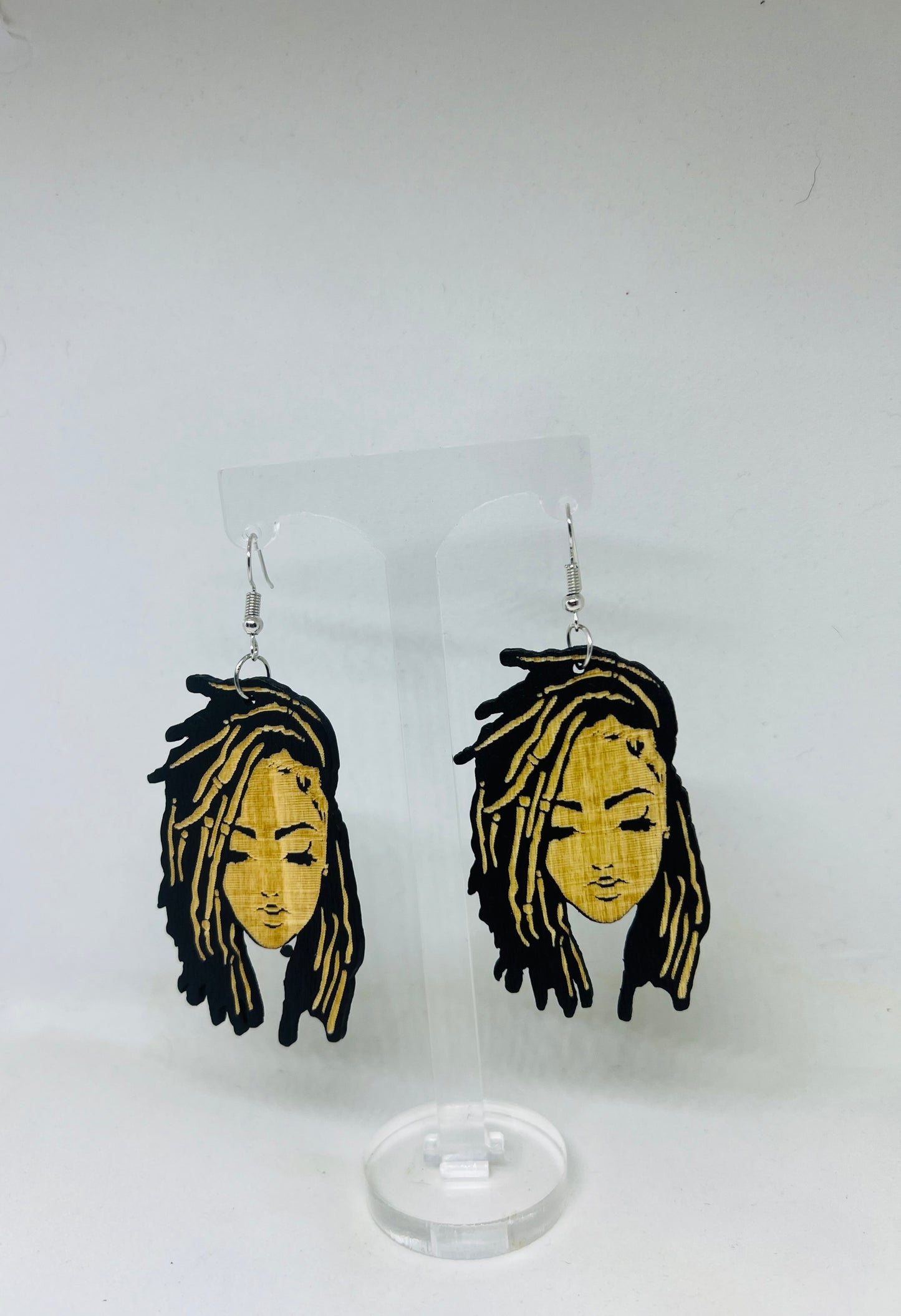 My Hair Is Beautiful... Wooden Imagery Earrings
