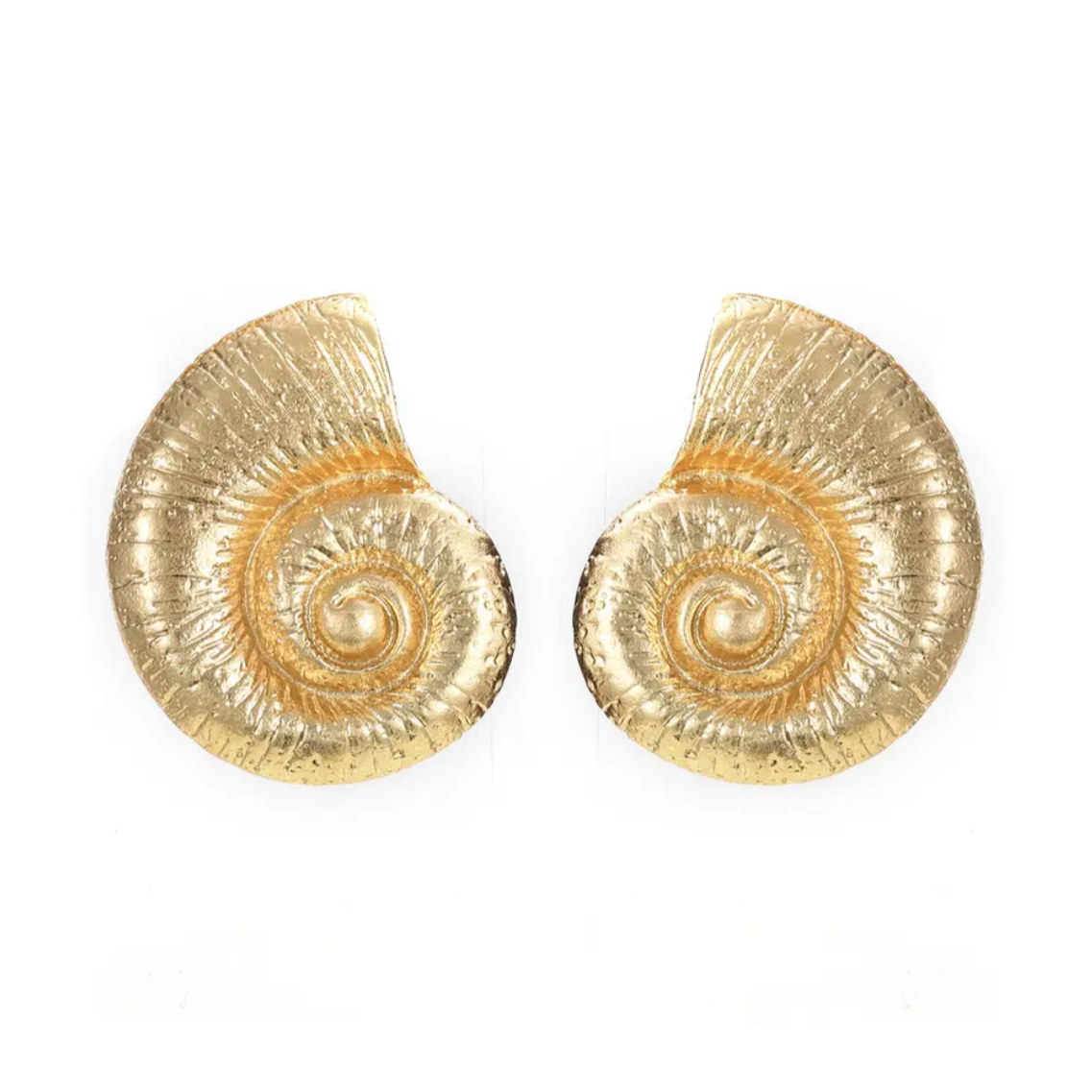 Shelby Conch Sea Shell Statement Earrings