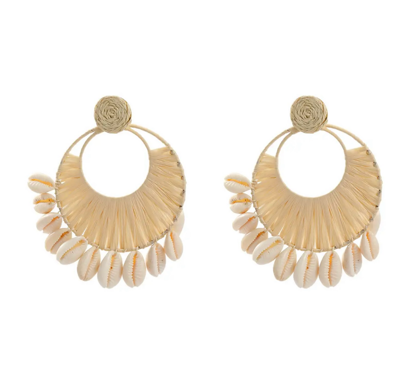 Imani Cowrie Shell Statement Earrings