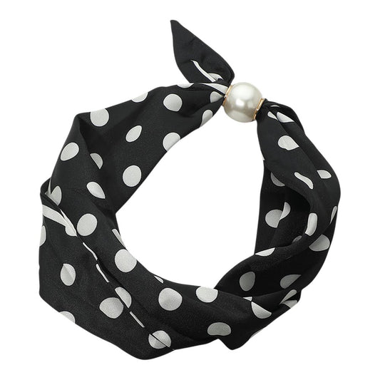 Polly Polka Pearl Statment Silk Necklace