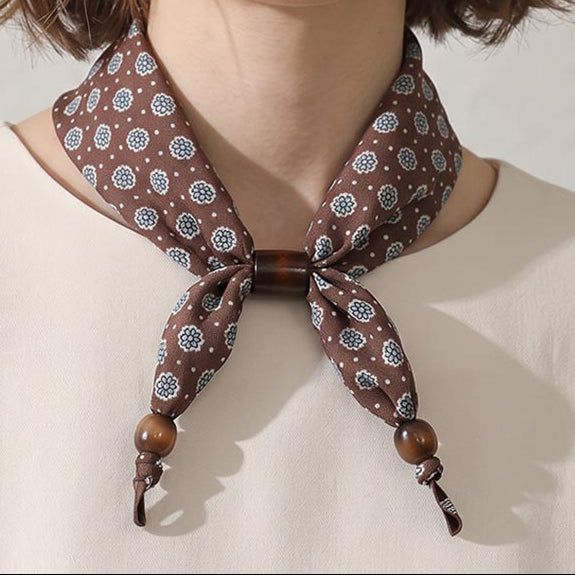 Marjorie Floral Silk Necklace Scarf