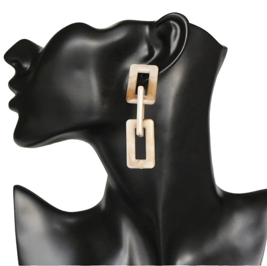 Nuding Expressions Acrylic Linked Earrings