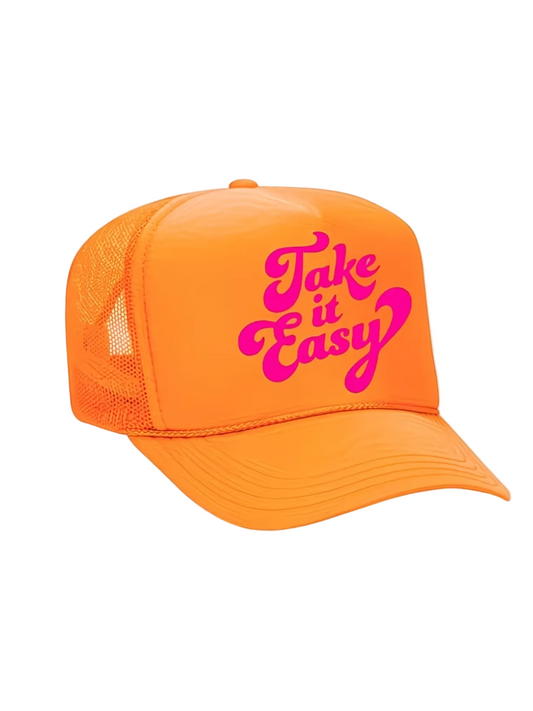 Take It Easy Statement Trucker Hat
