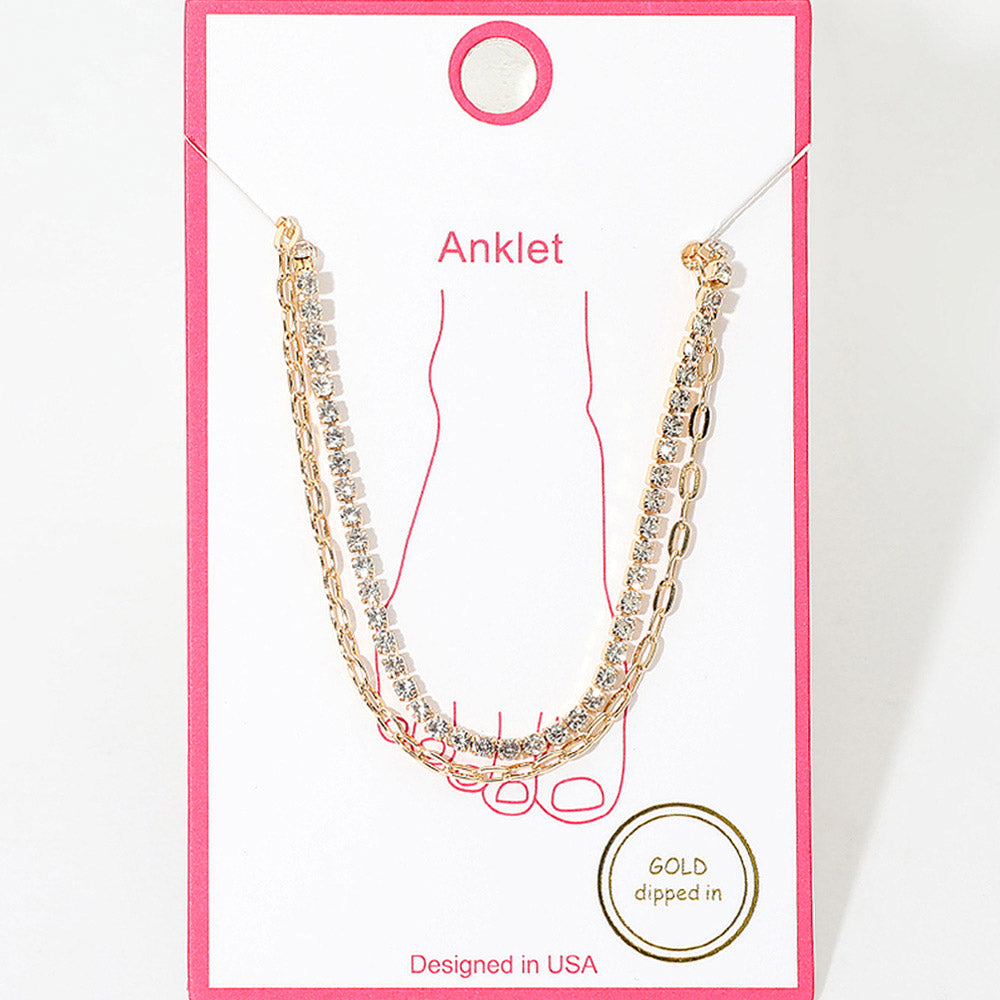 Lanae Layered Stainless Steel Anklet