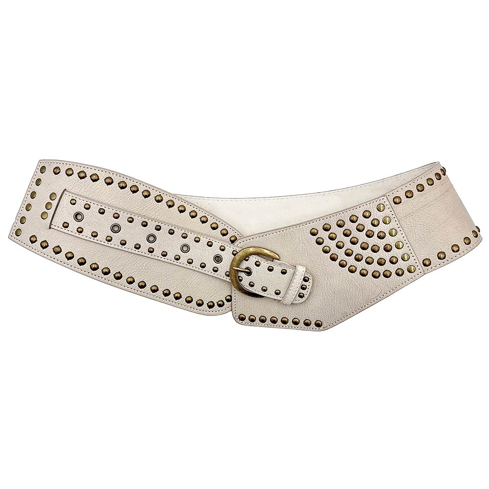 Reign Saddle Studded Leather Belt