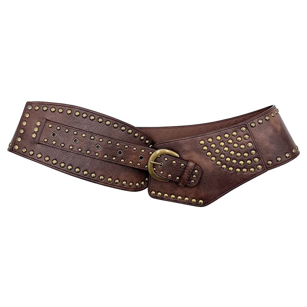 Reign Saddle Studded Leather Belt