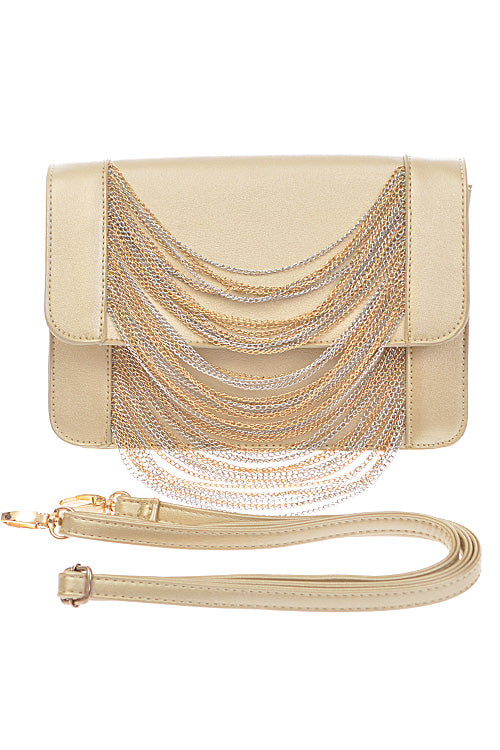Nuding In Metallics Multi-Chain Bag