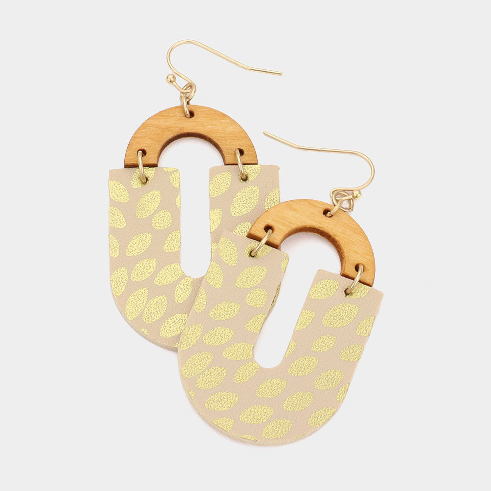 Jaslynn Leatherette Arch Statement Earrings